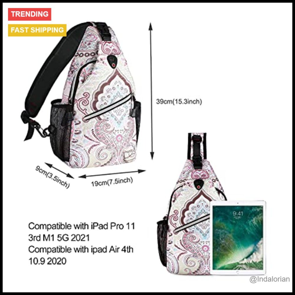 Sling Backpack Daypack Adjustable Shoulder Bag Hi… - image 3